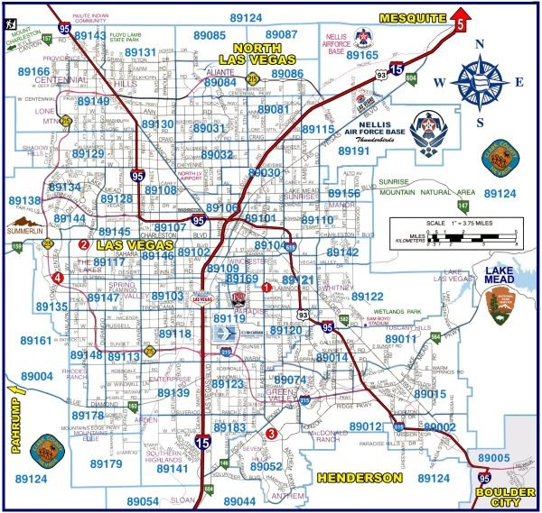 Las Vegas Zip Code Map