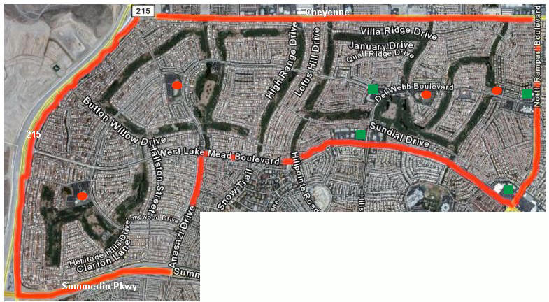 Las Vegas Guard Gated Map - Las Vegas Real Estate